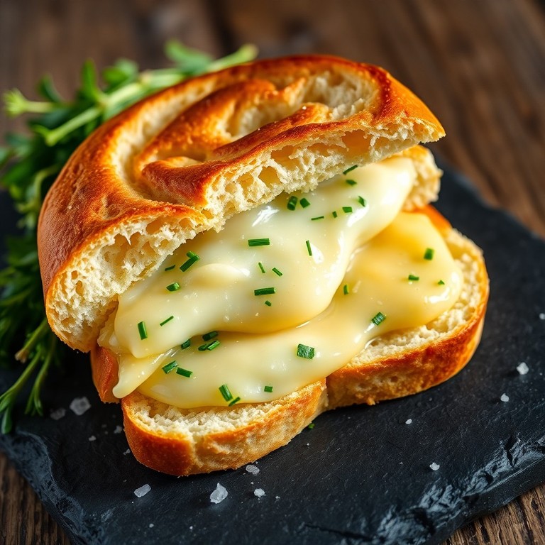 Aromatisches Käsesandwich mit frischen Kräutern