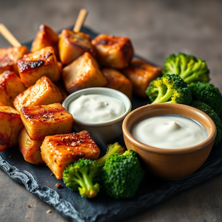 Knusprige Hähnchen-Brokkoli-Spieße